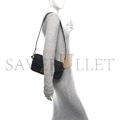 FENDI CANVAS VITELLO KING EXTRA STRAP FF EMBROIDERED BAGUETTE (27*15*6cm)